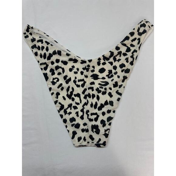 AERIE SWIMWEAR Women's Black White Leopard Print Bikini Bottom XL NWT‎ - Picture 3 of 7